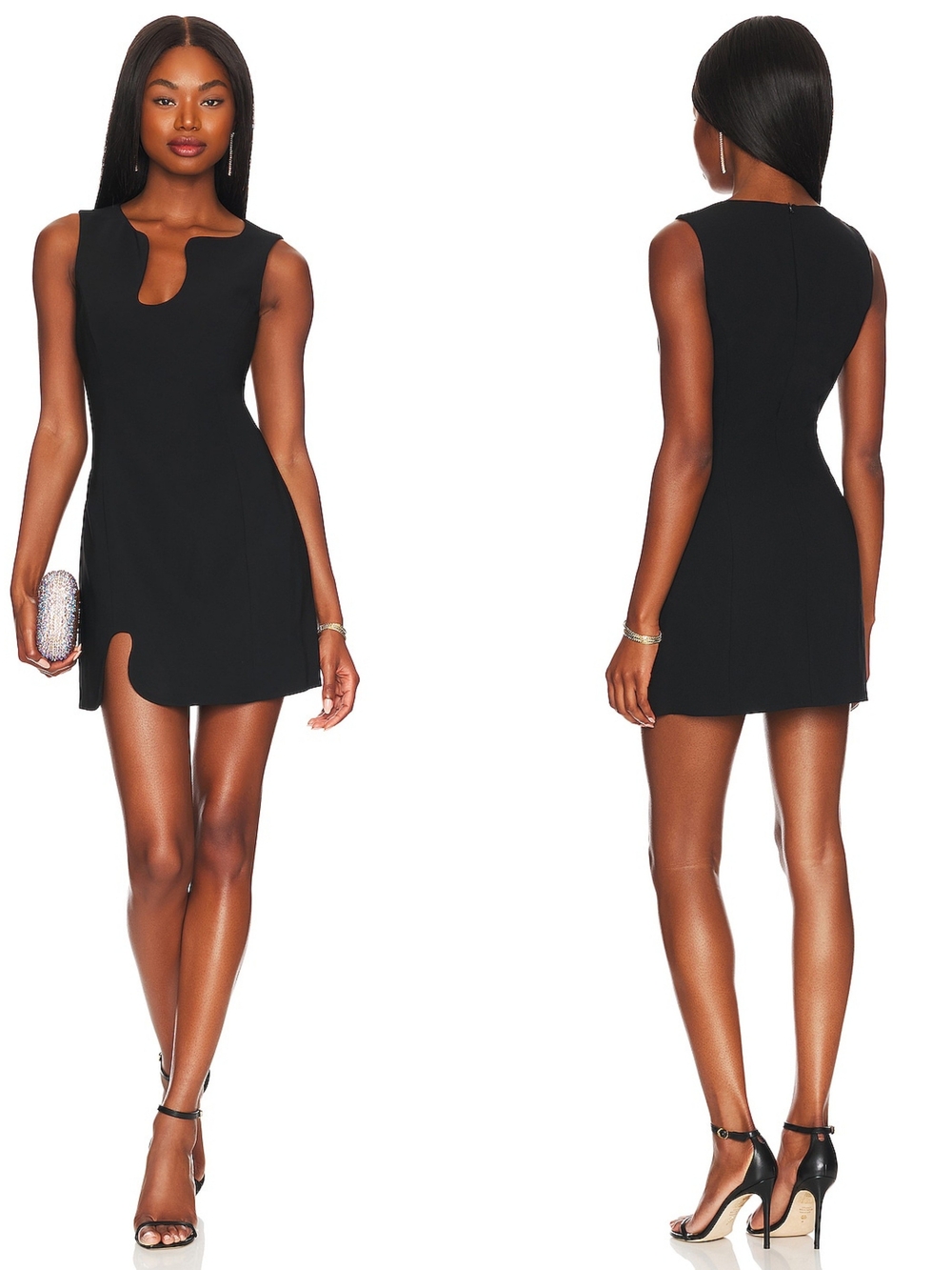 NWT Puzzle Dress Cut Out in Black Amanda Uprichard Size Medium